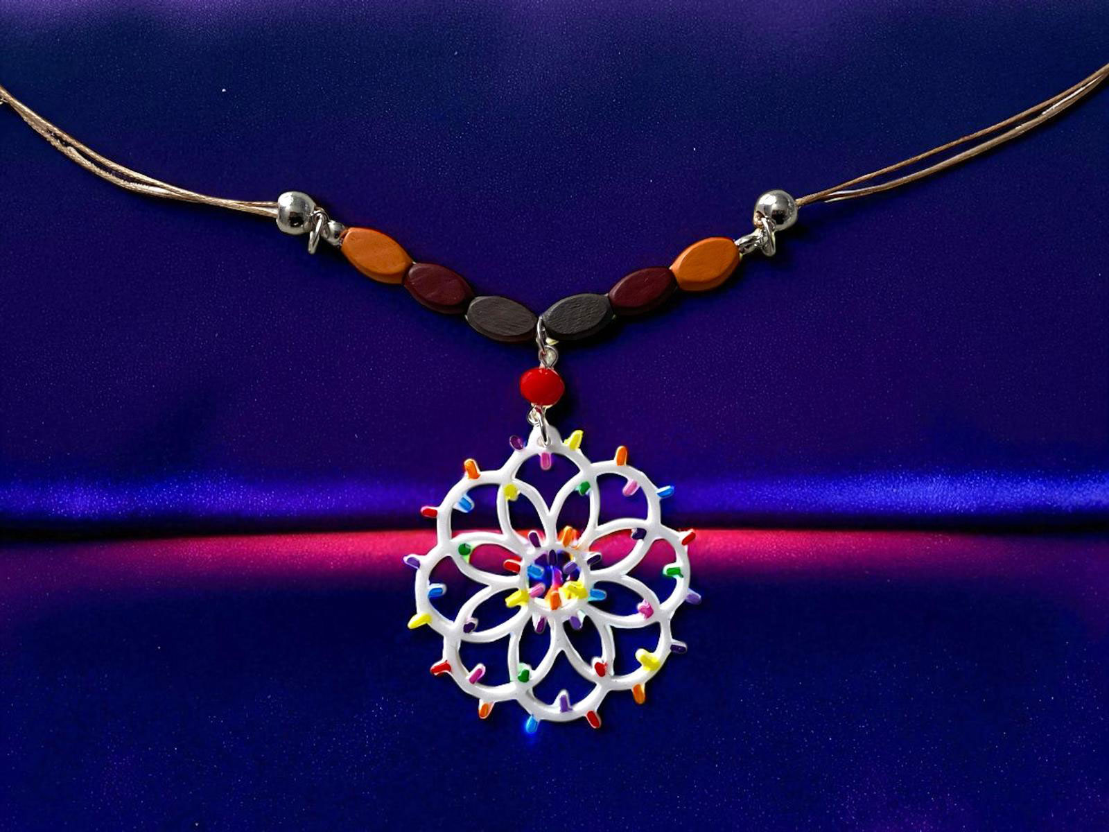 Collana dipinta a mano – Luminarie Salentine Color