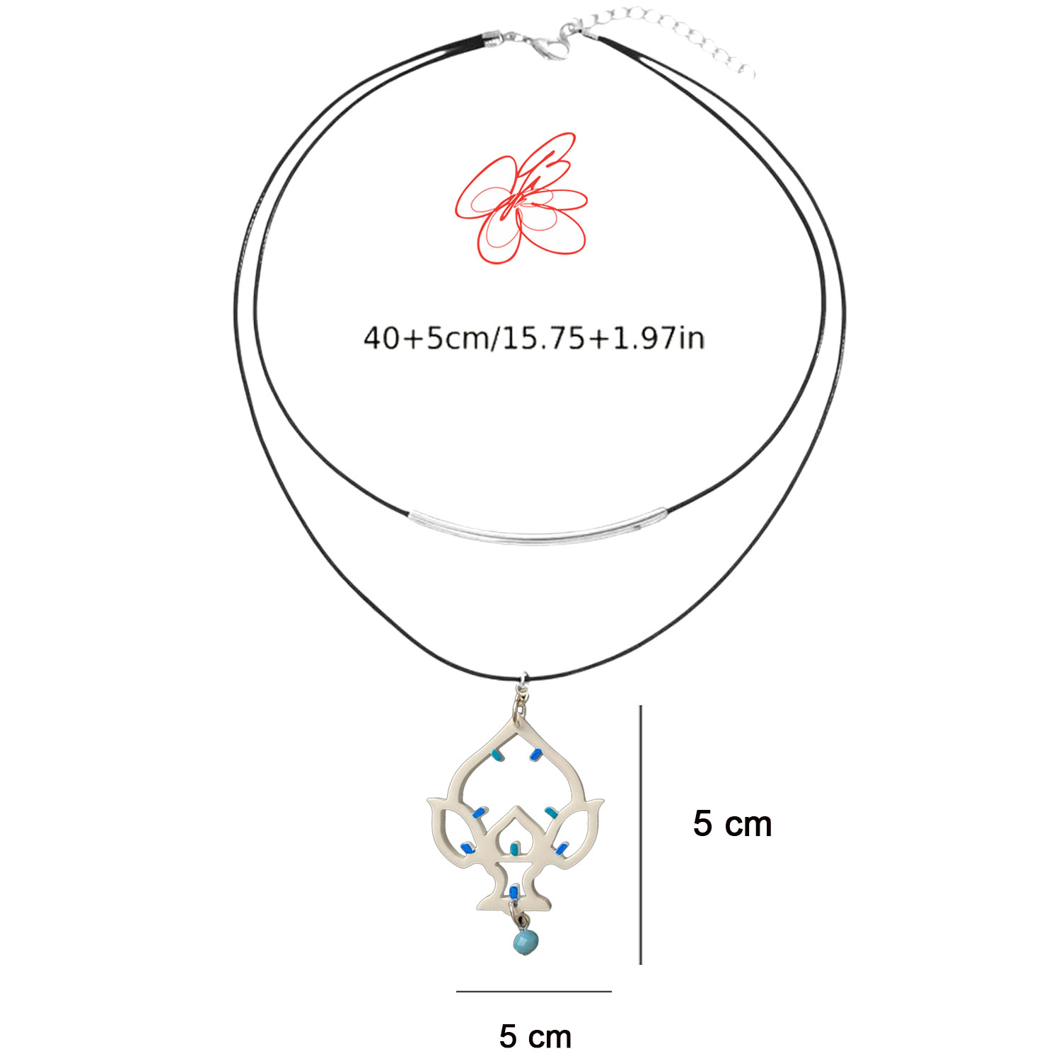 4 Collana dipinta a mano - Luminarie salentine Pumo