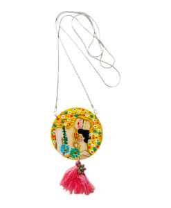 Collana dipinta a mano - Madre e figlio di Gustav Klimt