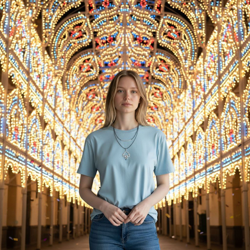 6 Collana dipinta a mano - Luminarie salentine Pumo