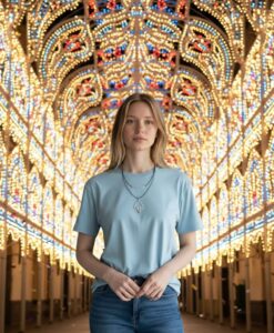 Collana dipinta a mano - Luminarie salentine Pumo