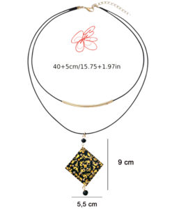 Collana con ciondolo dipinto a mano - Maioliche Damasco