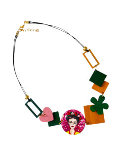 Collana dipinta a mano – Frida Kahlo e passione