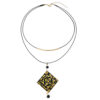 Collana con ciondolo dipinto a mano - Maioliche Damasco