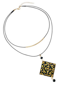 Collana con ciondolo dipinto a mano - Maioliche Damasco