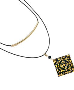 Collana con ciondolo dipinto a mano - Maioliche Damasco
