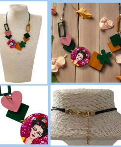 Collana dipinta a mano – Frida Kahlo e passione