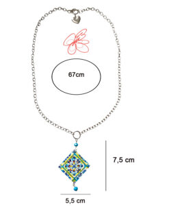 Collana con ciondolo dipinto a mano - Maioliche Mediterranee