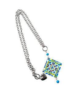 Collana con ciondolo dipinto a mano - Maioliche Mediterranee
