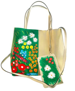 Borsa dipinta a mano - I Fiori dell'infanzia omaggio a Romina Petrini