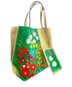 Borsa dipinta a mano - I Fiori dell'infanzia omaggio a Romina Petrini