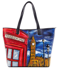 Borsa dipinta a mano – London Cartoon