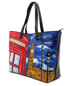 Borsa dipinta a mano – London Cartoon