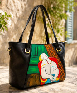 Borsa in pelle dipinta a mano – Il sogno di Picasso
