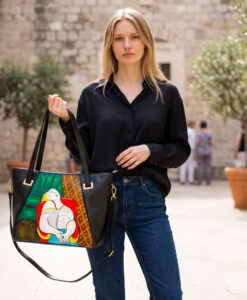 Borsa in pelle dipinta a mano – Il sogno di Picasso