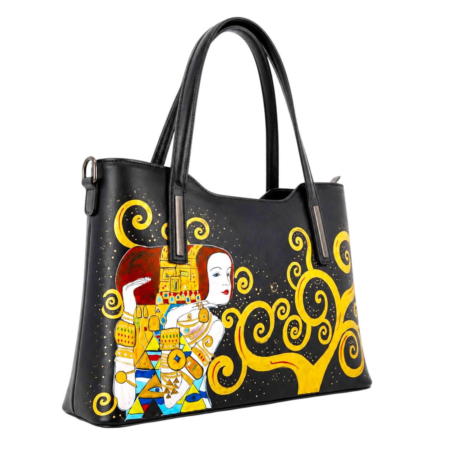 Borsa dipinta a mano – L' albero della vita di Gustav Klimt Borsa dipinta a mano – L' albero della vita di Gustav Klimt