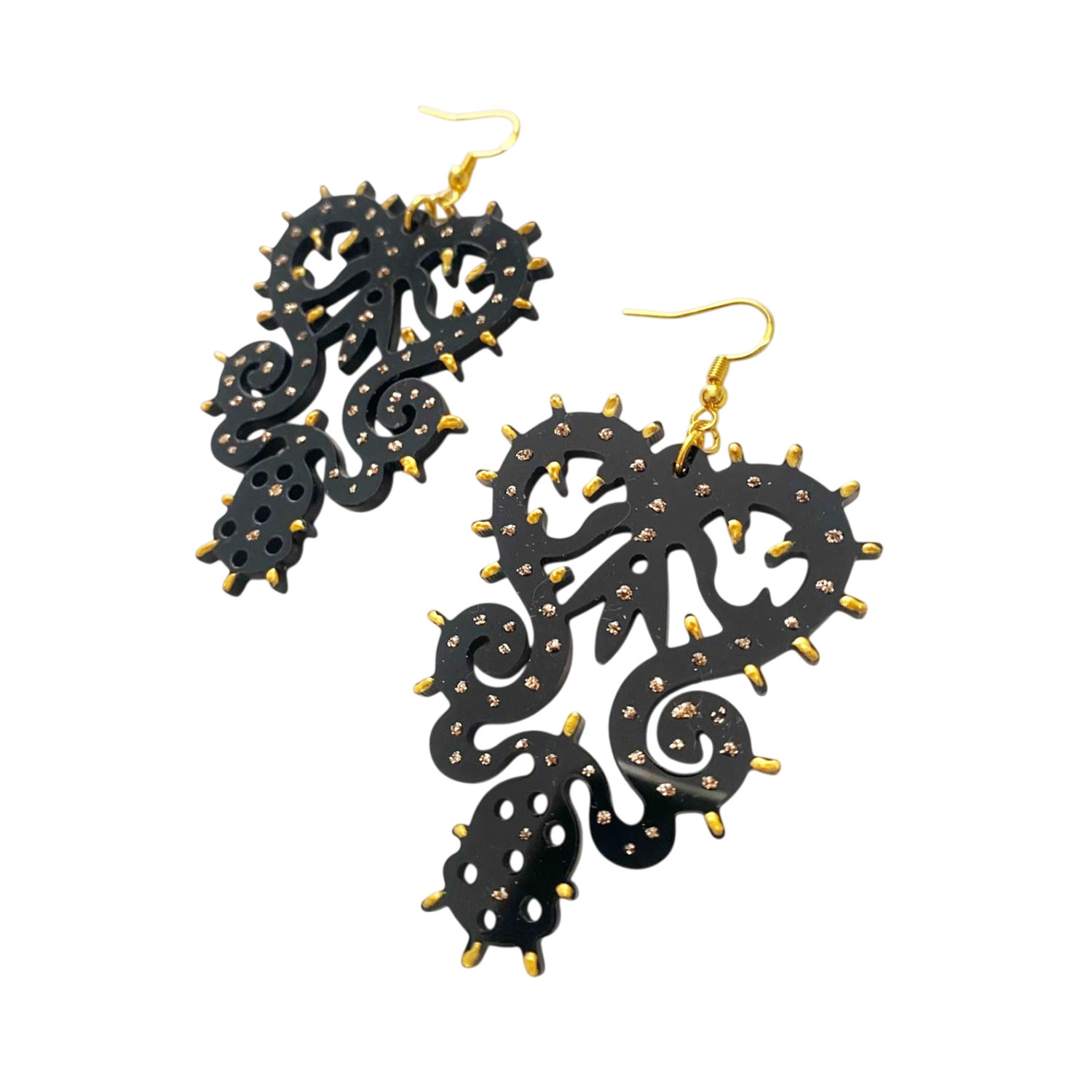2-1 Orecchini – Arabesco Luminaria Salentina Nero