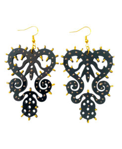 Orecchini – Arabesco Luminaria Salentina Nero