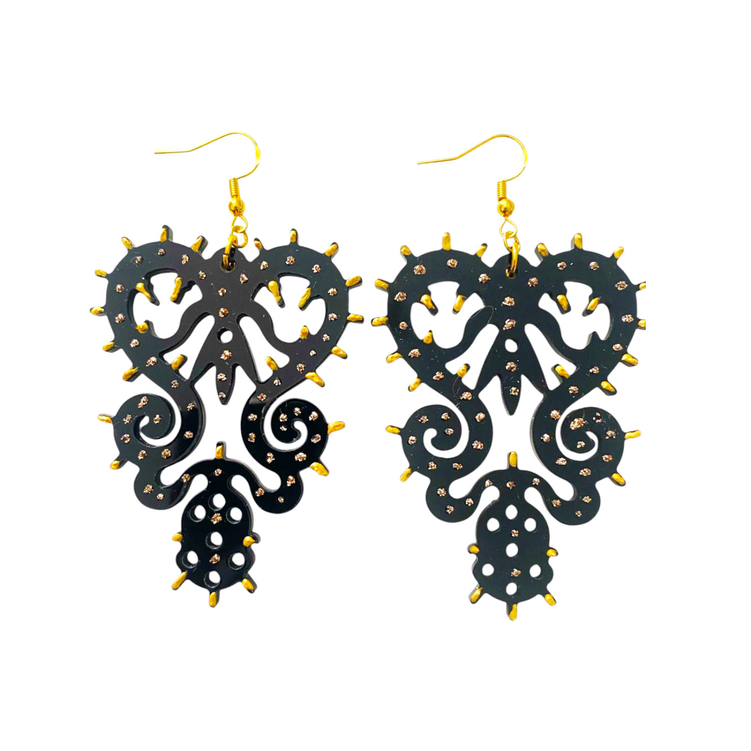 Orecchini – Arabesco Luminaria Salentina Nero Orecchini – Arabesco Luminaria Salentina Nero