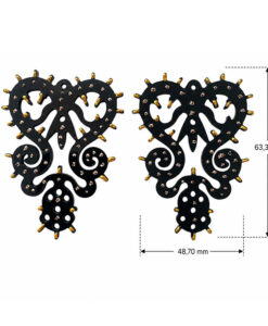 Orecchini – Arabesco Luminaria Salentina Nero